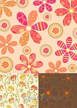 花紋裝飾背景圖矢量圖