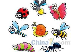 可愛(ài)卡通昆蟲矢量素材
