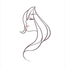 美女头像矢量图