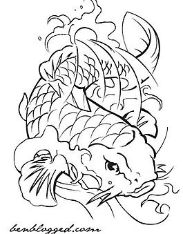 線描鋰魚矢量圖