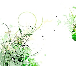 水彩花卉背景矢量