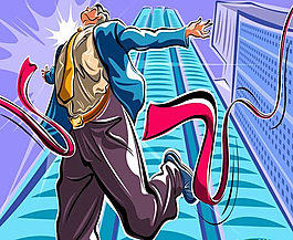 手繪時尚人物插畫模板