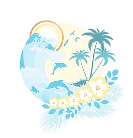 夏天的插圖