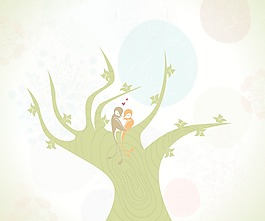 愛情鳥插畫矢量