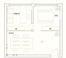 小型办公室布局CAD