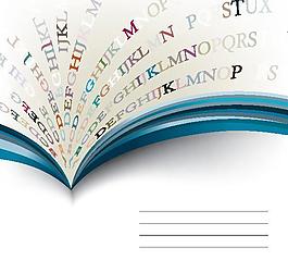 書籍字母素材矢量圖4