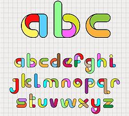 卡通創(chuàng)意字母矢量圖4