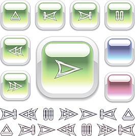 矢量媒體導(dǎo)航按鈕