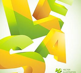 立體字母矢量圖2