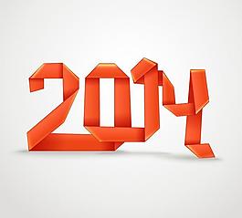 2014折紙字體矢量圖