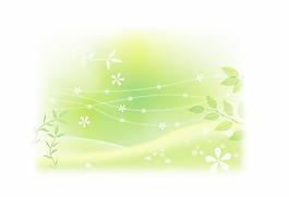 韓國(guó)綠色春天花紋矢量素材25