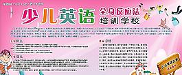 少儿英语培训学校  展板模板