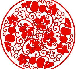 矢量古典花紋素材