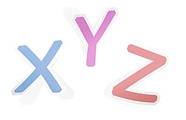 贴纸字母矢量字符集