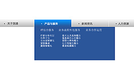 灰色簡潔flash下拉導航
