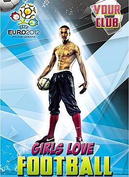 歐洲杯足球賽海報PSD素材