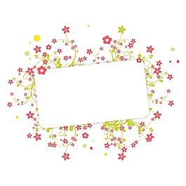 美麗的花卉裝飾相框背景