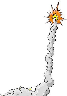 搞笑漫画爆炸矢量插画