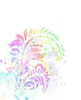 水彩花卉背景矢量插畫