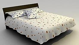 小碎花的床3D模型