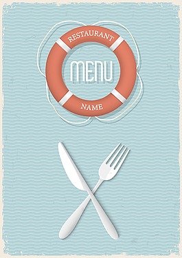 海鲜餐厅的变化2复古的菜单设计