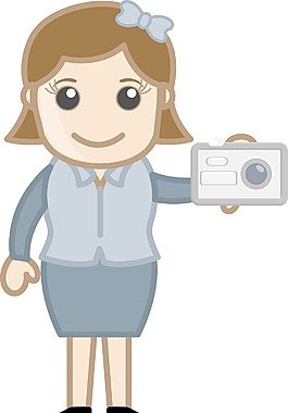 以圖畫辦公人物插畫矢量