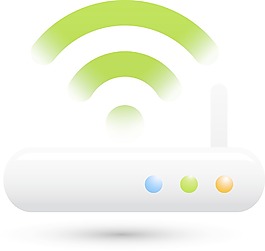 白色的WiFi路由器Lite通訊圖標(biāo)