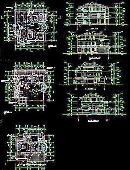 別墅建筑CAD施工圖
