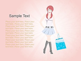 現(xiàn)代購物的女孩