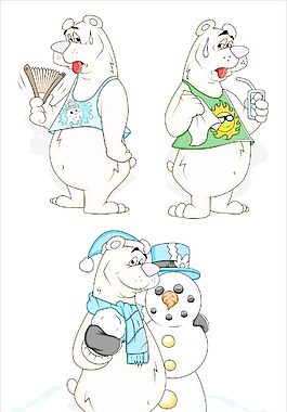北極熊的矢量插圖