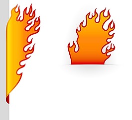 燃燒的書簽向量