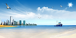 沙灘大海圖片