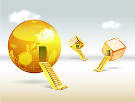 金色地球 金色樓梯
