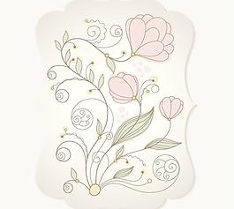 淡雅花紋背景矢量素材4