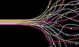 潮流彩色線條矢量素材1