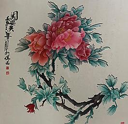 瓷磚貼圖 牡丹 花開富貴
