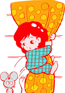 怕老鼠的小女孩