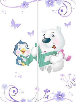 移門卡通小熊