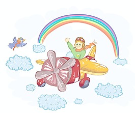 卡通背景矢量插畫