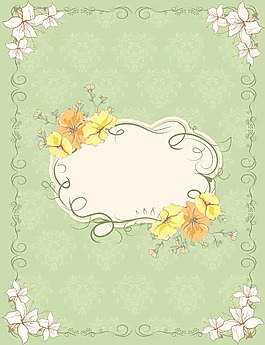 舊貨花卉幀矢量插畫(huà)