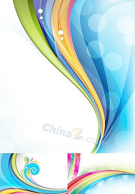 色彩動感背景矢量圖