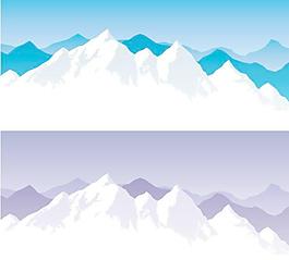 雪山矢量素材