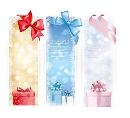 圣誕節(jié)禮品banner矢量素材1