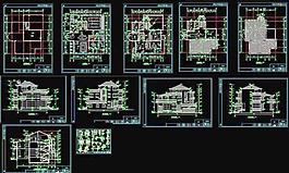 別墅建筑CAD施工圖