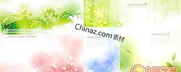 夢幻唯美花卉矢量圖下載