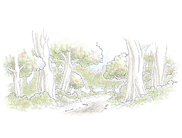 矢量手绘滑稽的背景-木