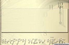 懷舊新年鐘聲PPT模板