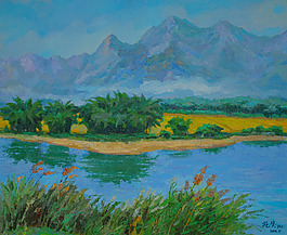 湖光美景