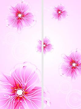 移門(mén)粉色花