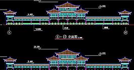 雅安市沿江仿古廊橋
